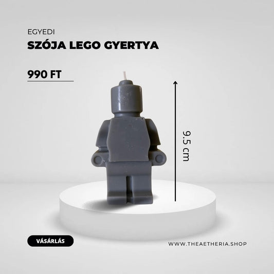 Lego gyertya figura (Szürke)